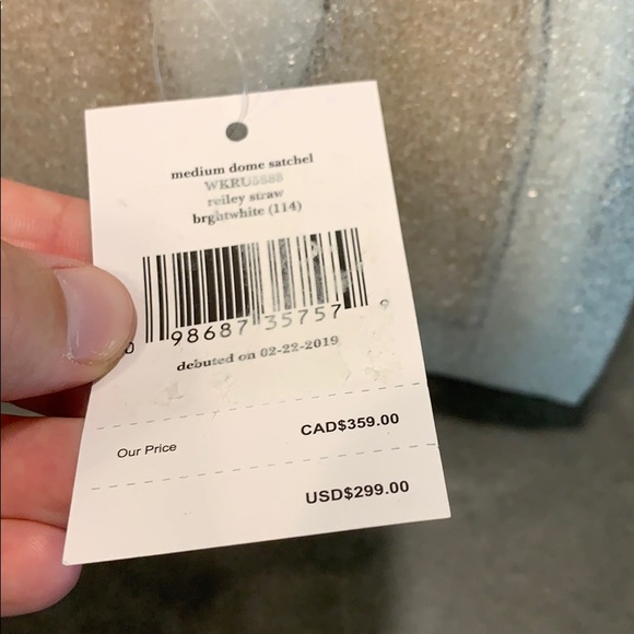 kate spade medium straw leather satchel *NWT*